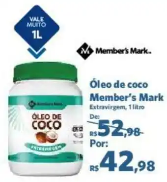 Sam's Club Óleo de coco Member's Mark Extravirgem, 1 litro oferta