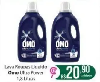 Lava Roupas Liquido Omo Ultra Power 1,8 Litros
