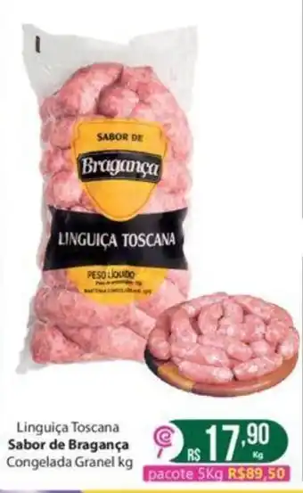 Comercial Esperança Linguíça Toscana Sabor de Bragança congelada Granel kg oferta
