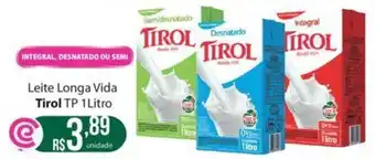 Comercial Esperança Leite Longa Vida Tirol TP 1 Litro oferta