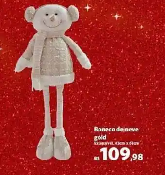 Sam's Club Boneco de neve gold Extensivel, 43cm x 63 cm oferta