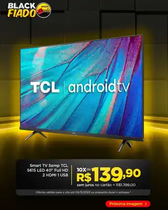 Smart TV Semp TCL S615 LED 40" Full HD 2 HDMI 1 USB
