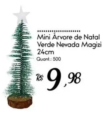 Giassi Supermercados Mini Árvore de Natal Verde Nevada Magizi 24cm Quant.: 500 oferta