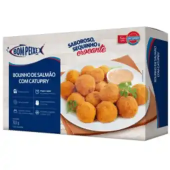 Mart Minas Bolinho bom peixe salmão 360g com catupiry oferta