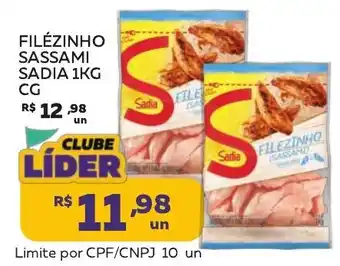 Lider Atacadista FILÉZINHO SASSAMI SADIA 1KG CG oferta