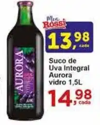 Rossi Supermercado Suco de Uva Integral Aurora vidro 1,5L oferta