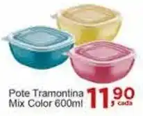Rossi Supermercado Pote Tramontina Mix Color 600ml oferta