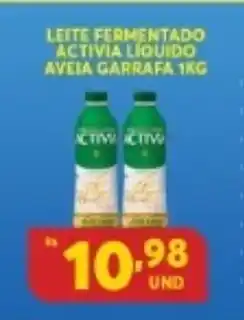 Atacadão Centro Sul Leite Fermentado Activia Liquido Aveia Garrafa 1kg oferta
