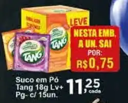 Rossi Supermercado Suco em Pó Tang 18g Lv+ Pg-c/ 15un. oferta