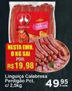 Rossi Supermercado Linguiça Calabresa Perdigão Pct. c/ 2,5kg oferta
