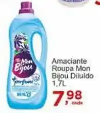 Amaciante Roupa Mon Bijou Diluido 1.7L