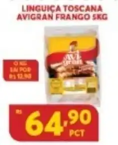 Atacadão Centro Sul Linguica Toscana Avigran Frango 5kg oferta