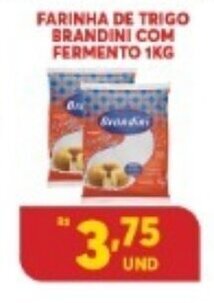 Atacadão Centro Sul Farinha de Trigo Brandini com Fermento 1kg oferta