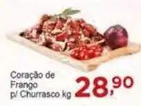 Rossi Supermercado Coração de frango p/ Churrasco kg oferta