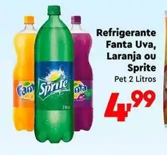 Supermercado Lavapés Refrigerante Fanta Uva Laranja Ou Sprite 2L oferta