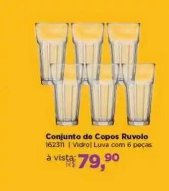 Lojas TaQi Conjunto De Copos Ruvolo oferta