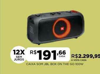 Caixa Som Jbl Box On The Go 100w