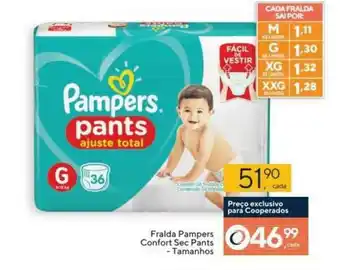 Coop Fralda Pampers Confort Sec Pants Tamanhos oferta