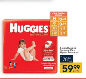 Fralda Huggies Supreme Care Hiper Tamanhos