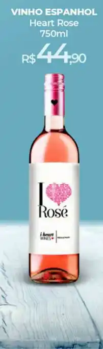 Peg Pese Vinho Espanhol Heart Rose 750ml oferta