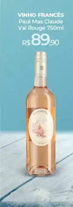 Peg Pese Vinho Francês Paul Mas Claude Val Rouge 750ml oferta