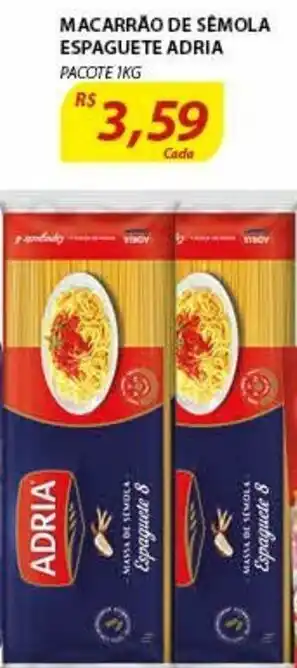 Assaí Atacadista Macarrao de Semola Espaguete Adria 1kg oferta
