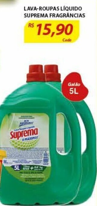 Assaí Atacadista Lava roupas Liquido Suprema Fragrancias 5L oferta