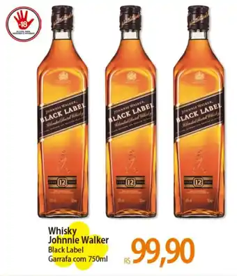 Atacadão Whisky Johnnie Walker Black Label Garrafa com 750ml oferta