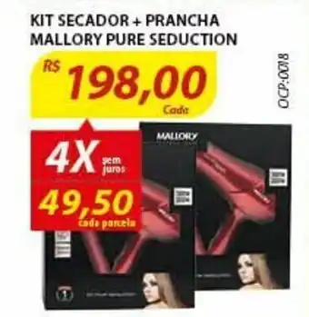 Assaí Atacadista Kit Secador + Prancha mallory Pure Seduction oferta