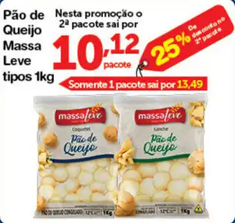 Roldão Pao de Queijo Massa Leve tipos 1kg oferta