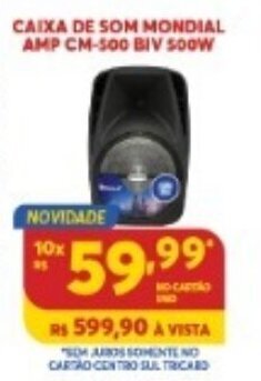Atacadão Centro Sul Caixa de Som Mondial oferta