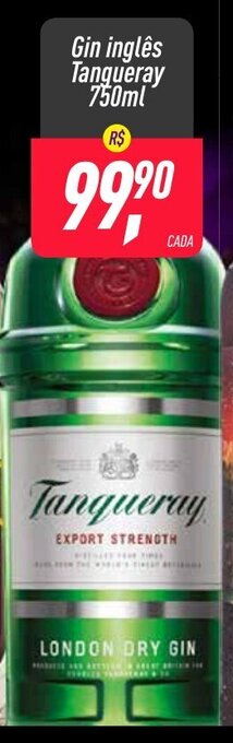 Frangolândia Gin Ingles Tanqueray 750ml oferta
