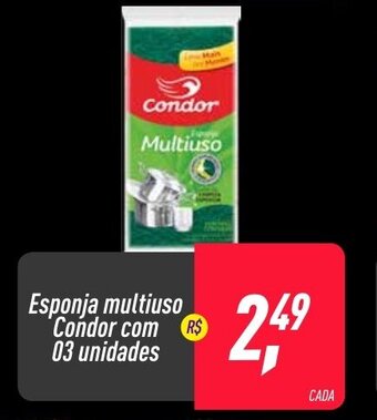 Frangolândia Esponja Multiuso Condor com 03 unidades oferta