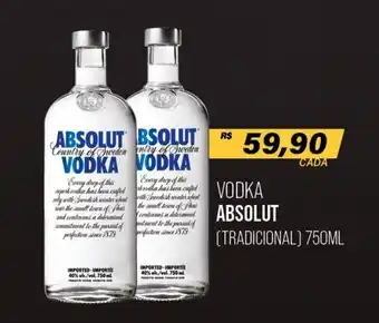 Cometa Supermercados Vodka Absolut (tradicional) 750ml oferta