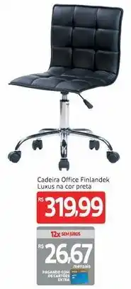 Cadeira Office Finlandek Luxus na cor preta