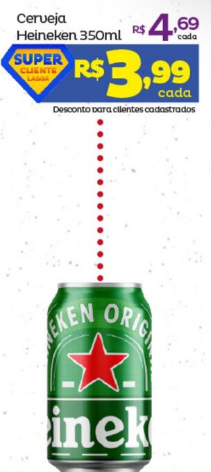 Super Lagoa Cerveja Heineken 350ml oferta