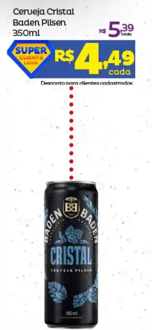 Super Lagoa Cerveja Cristal Bade Pilsen 350ml oferta