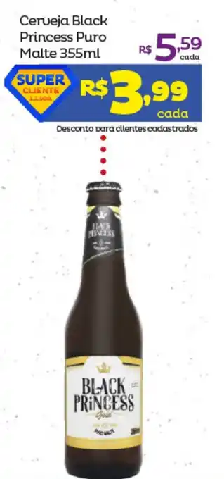 Super Lagoa Cerveja Black Princess Puro Malte 355ml oferta