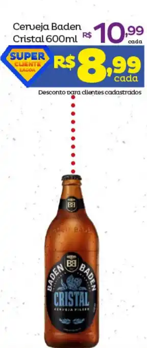Super Lagoa Cerveja Baden Cristal 600ml oferta