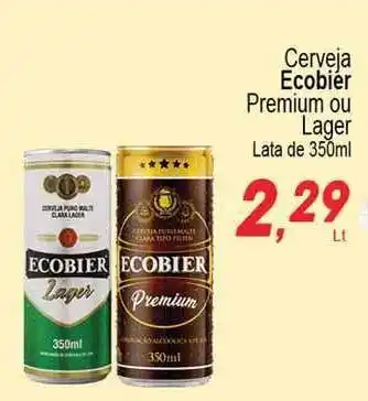 Cerveja Ecobier Premium Ou Lager 350ml