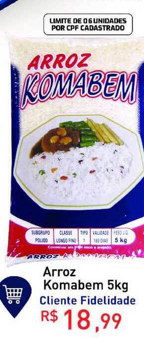 Tonin Superatacado Arroz Komabem 5kg oferta