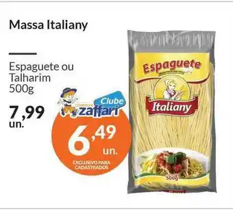 Zaffari Massa Italiany 500g oferta