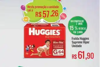 Mart Minas Fralda Huggies Supreme Hiper Unidade Na Compra De 2 Unid. 15% De Desc Em 1unid. oferta