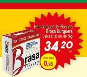 Villefort Atacadista Hambúrguer De Picanha Brasa Burguers Caixa oferta