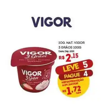 Iog. Nat. Vigor 3 Grãos Leve 5 Pague 4