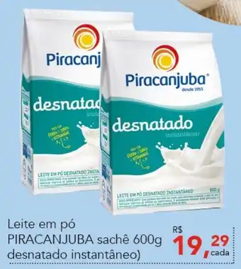 Cometa Supermercados Leite em po Piracanjuba sache 600g desnatado instantaneo oferta