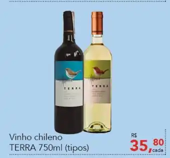 Cometa Supermercados Vinho Chileno Terra 750ml (tipos) oferta