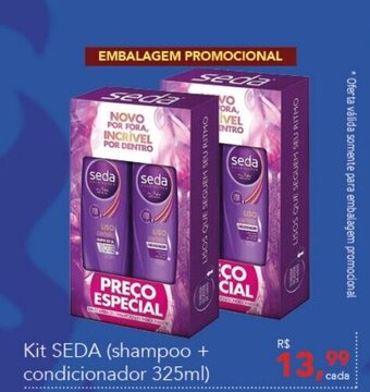 Cometa Supermercados Kit Seda (shampoo + condicionador 325ml) oferta