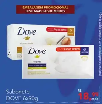 Cometa Supermercados Sabonete Dove 6 x 90g oferta