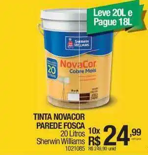 Milium Tinta Novacor Parede Fosca Sherwin Williams 20L oferta